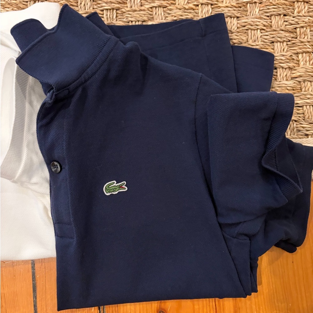 Lacoste Dark Blue Polo with Crocodile Logo
